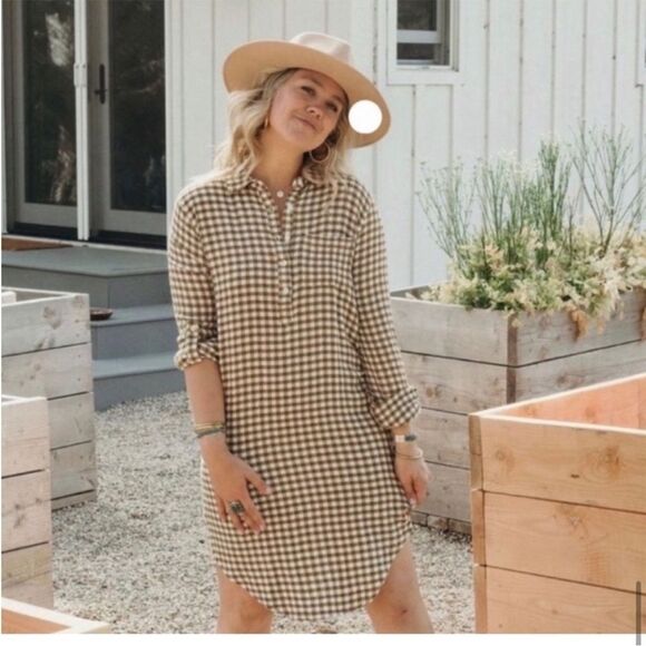 Carly Jean Los Angeles Dresses & Skirts - Carly jean roasted pecan gingham dress M